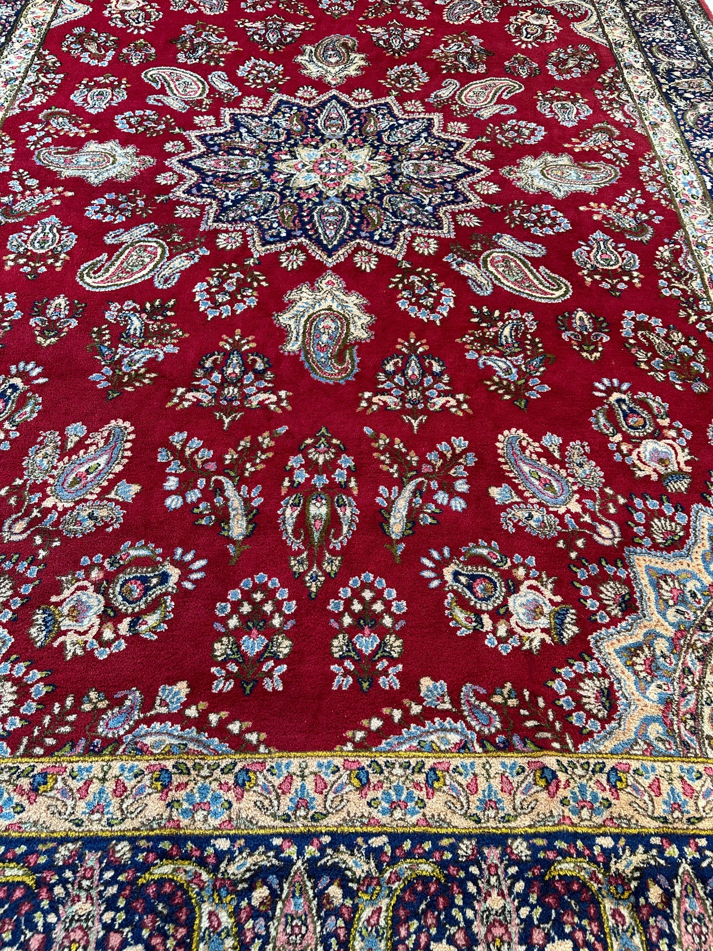 Vintage Kirman Persian Rug | 9’9” x 14’ | Thick Full-Pile Wool | Circa 1960 | K2029