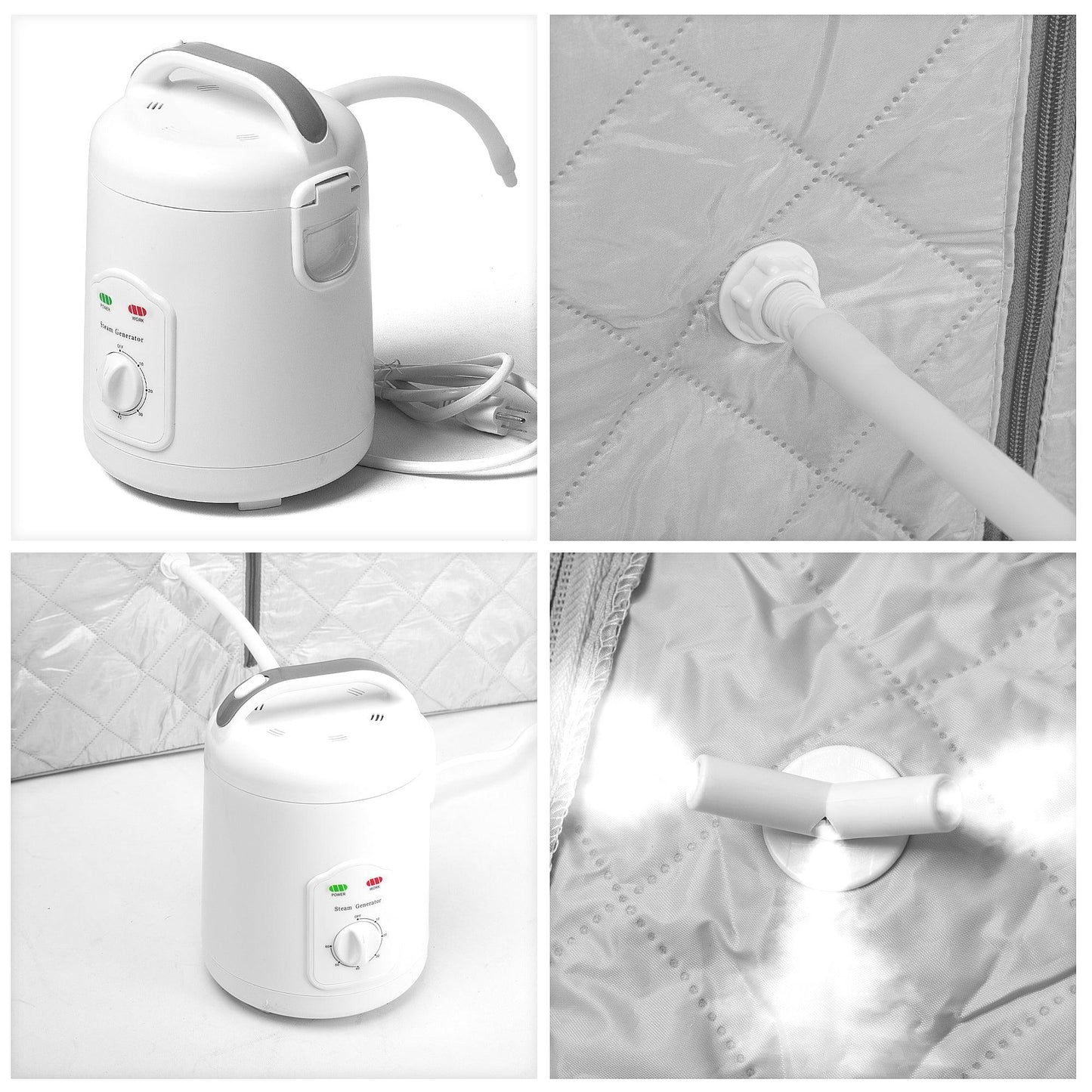 Portable Personal Therapeutic Spa Home Steam Sauna Weight Loss Slimming Detox (Gray Outline)