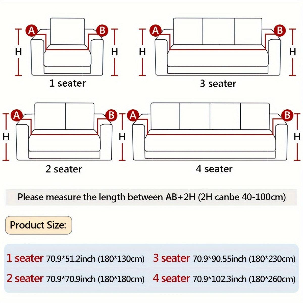 Versatile Chenille Sofa Cover - Pet-Friendly, Orange Dog Couch Cover