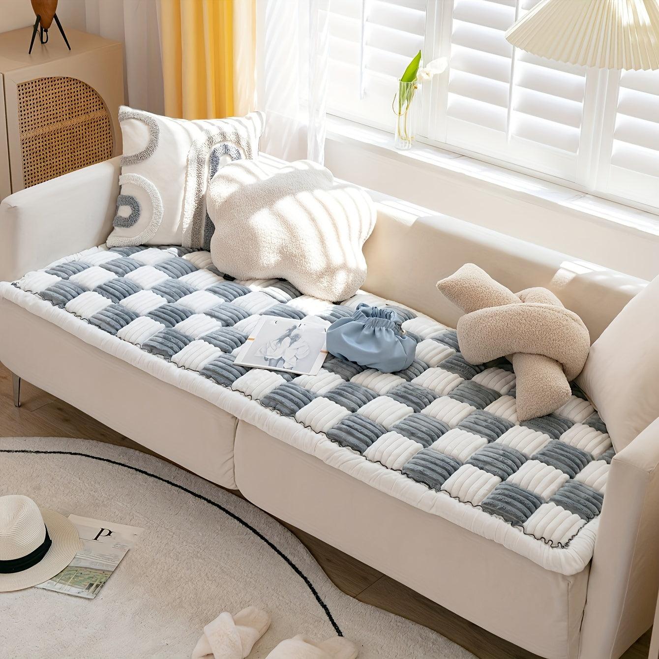 Modular Sofa Cover – Nordic Style Winter Plush Cushion Slipcover