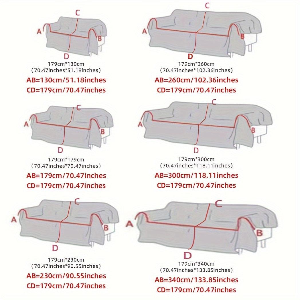 Boho-Chic All-Season Sofa Cover | Light Gray & Pet Proof Couch Cover