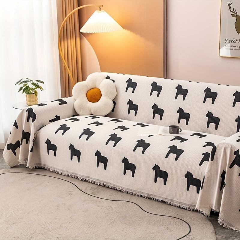 Vintage Slipcovers Couch | Plush Sofa Throw Cover for All Seasons