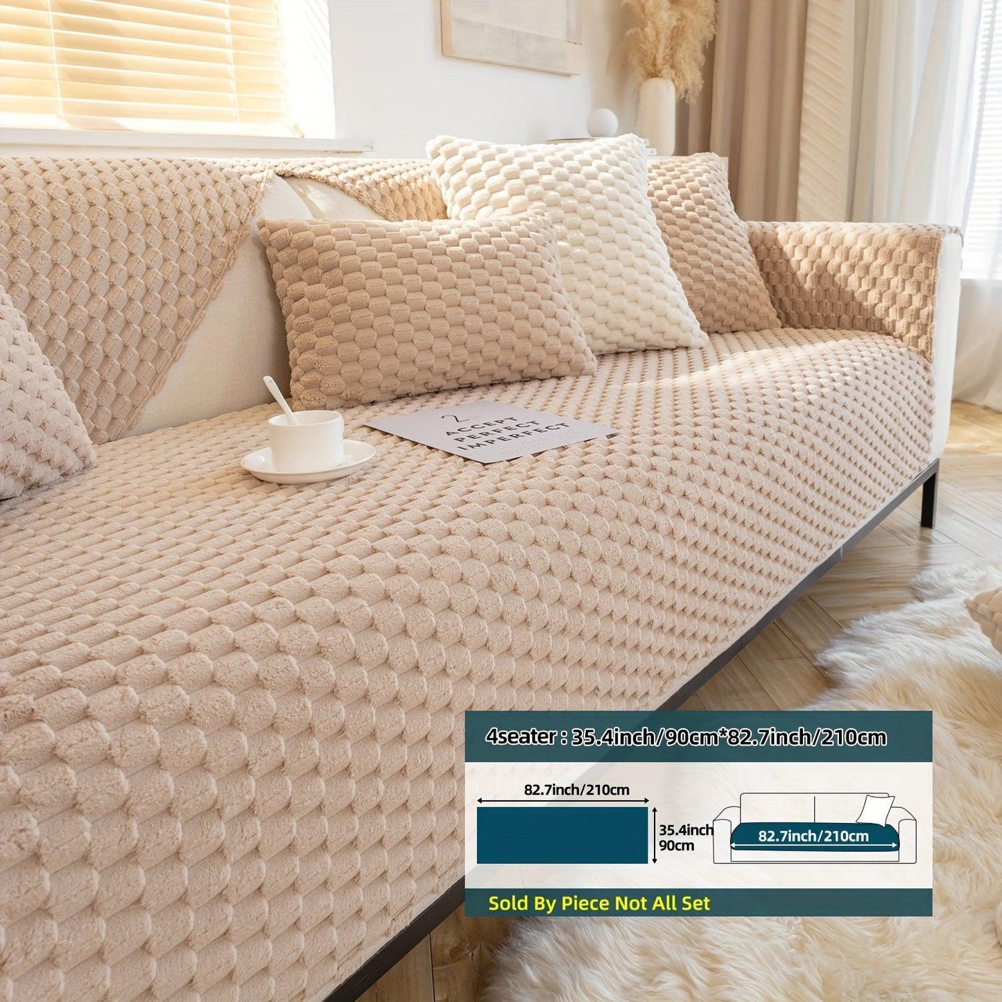 Plush Nordic Sofa Slipcover