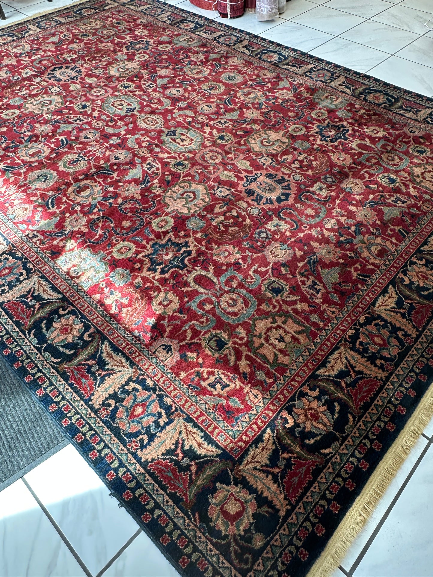 Karastan Samovar Teawash Wool Rug – 8’8” x 12’ – Vintage Elegance, Excellent Condition