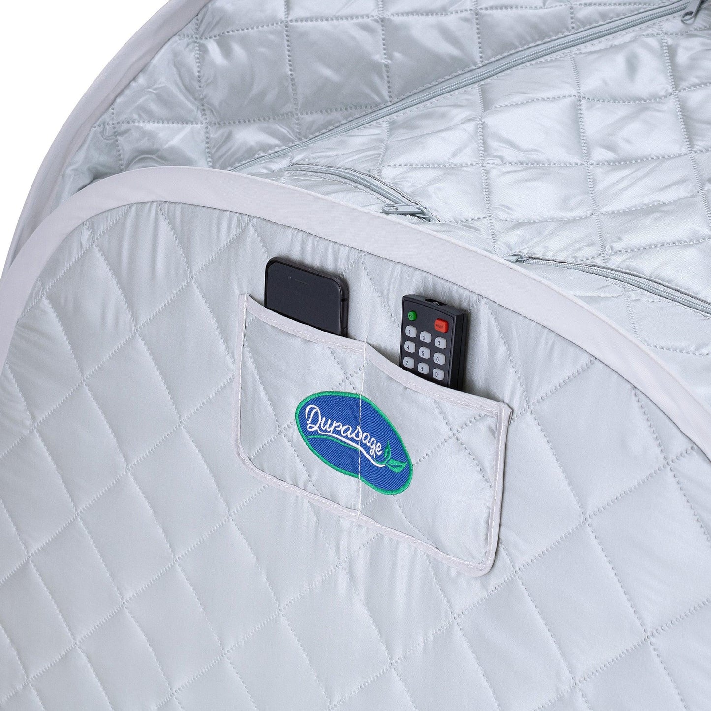 Personal Foldable Steam Sauna for Weight Loss, Detox, Relaxation at Home, 60 Minute Timer, 800 Watt Steam Generator, Chair Included (Silver)