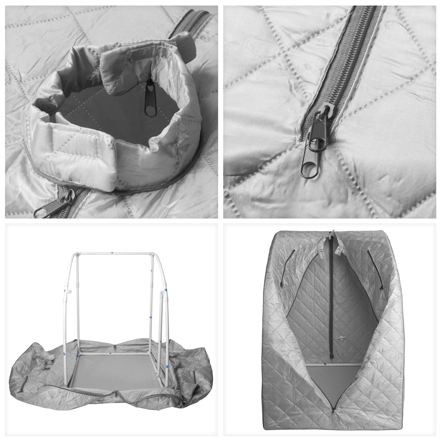 Portable Personal Therapeutic Spa Home Steam Sauna Weight Loss Slimming Detox (Gray Outline)