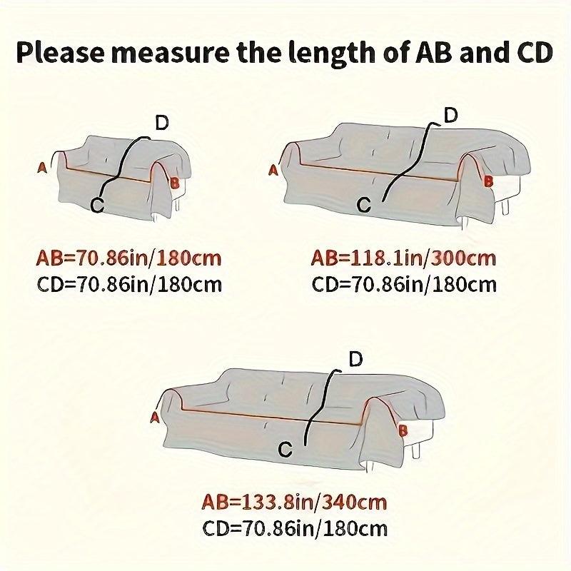 Boho Couch Cover Ultra Soft | All-Seasons Chenille Fabric |