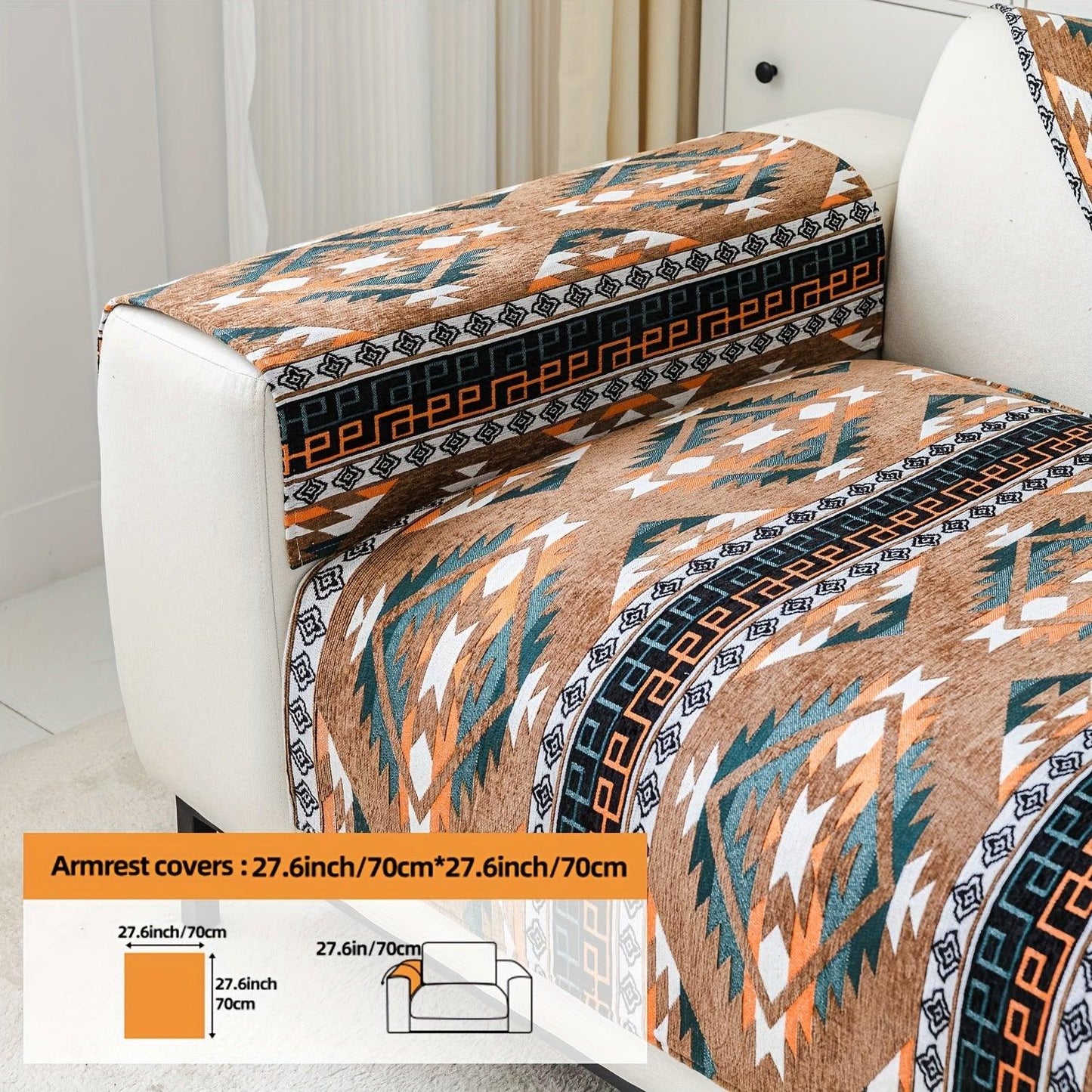 Linen Couch Slipcover | Boho Dog Proof Couch Slipcovers for All-Season