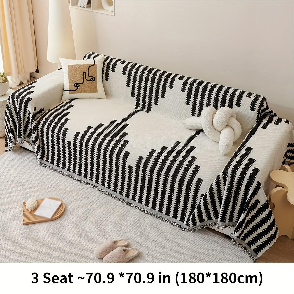 Chenille Fabric Sofa Cover - Soft, Non-Slip, Universal Protector