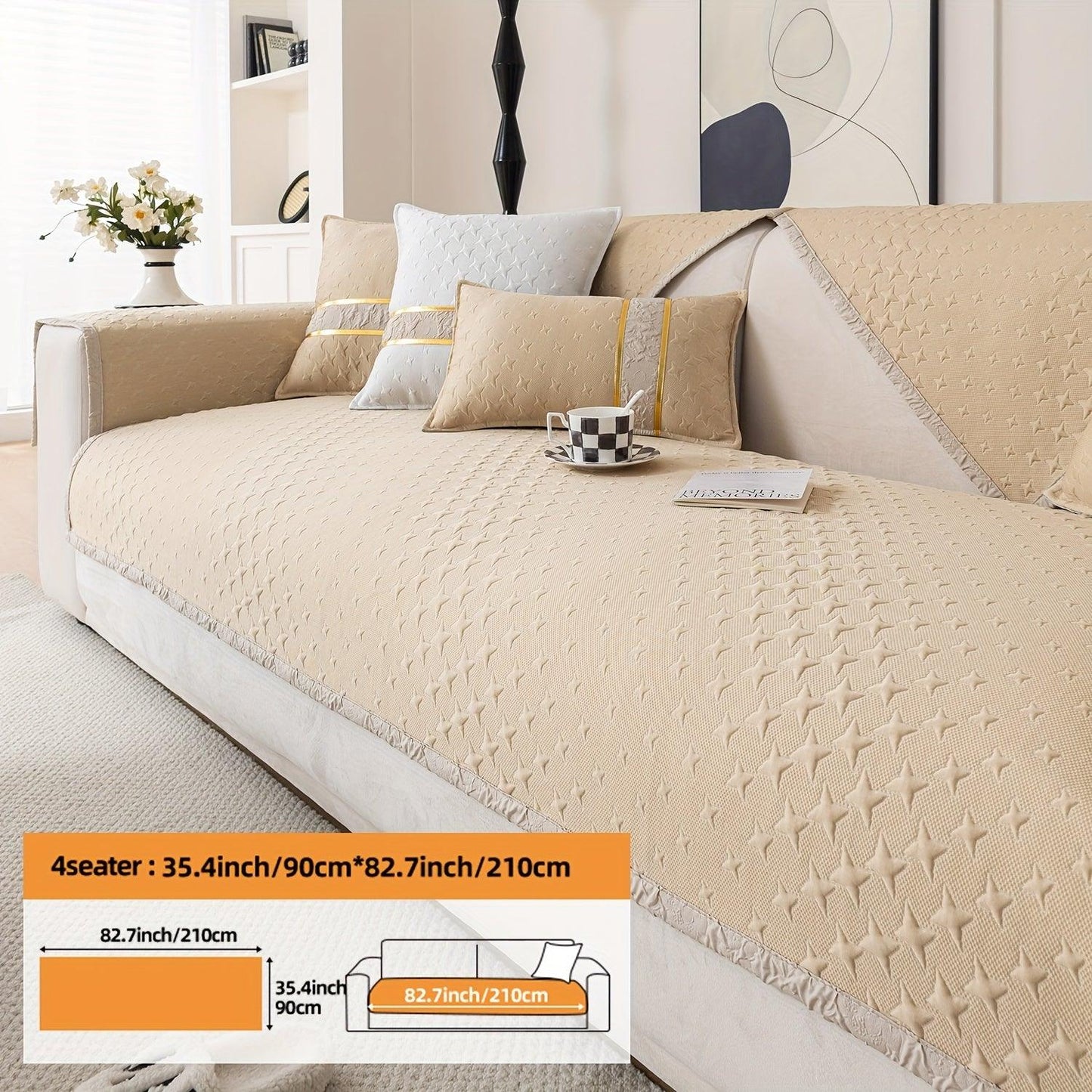 Summer Cooling Silk Non-slip Sofa Cover- Couch Cover for Dogs