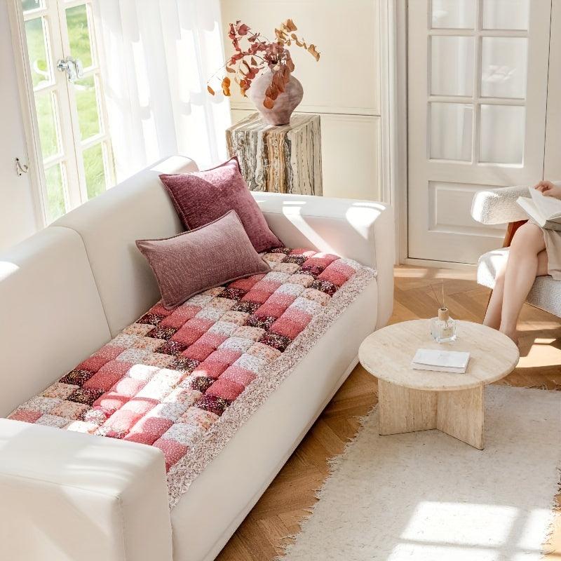 Waterproof Sofa Cover & Garden Style Patchwork Cotton Couch Pad