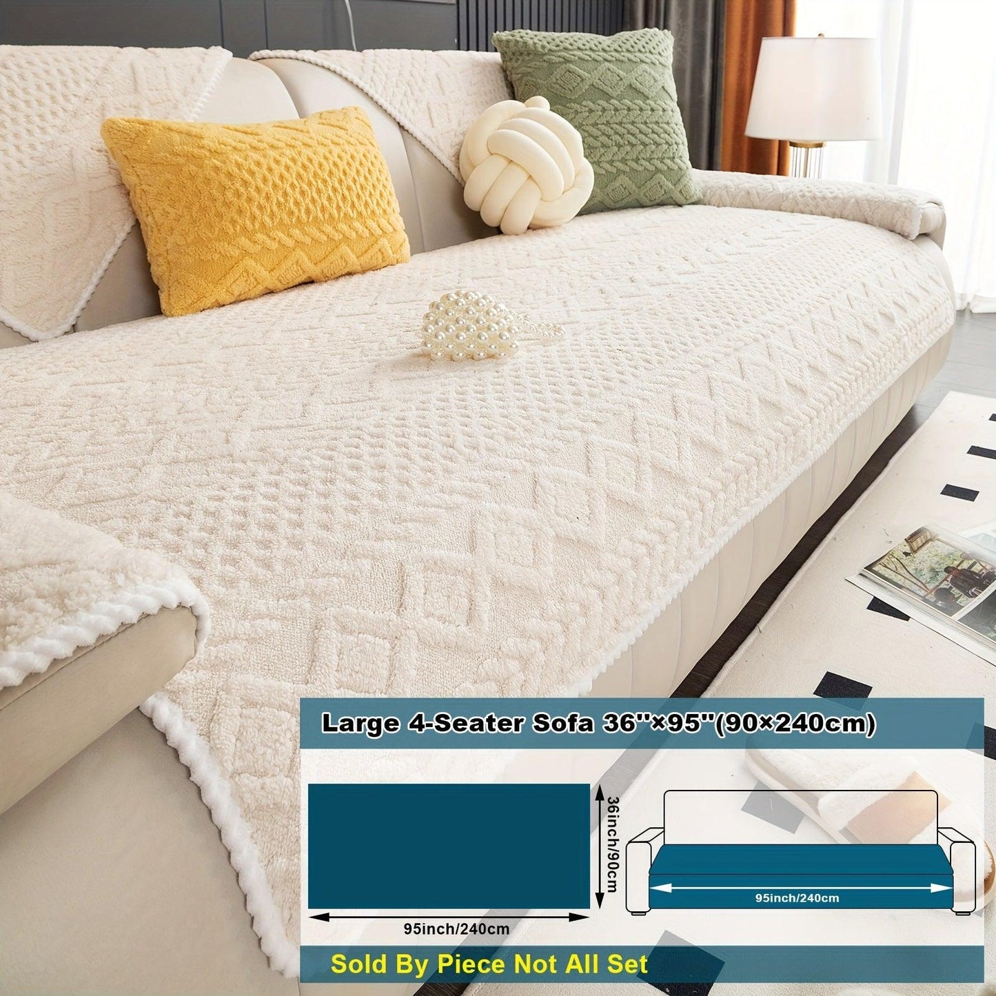 Pet-Friendly Couch Cover for Dogs, Non-Slip & Breathable