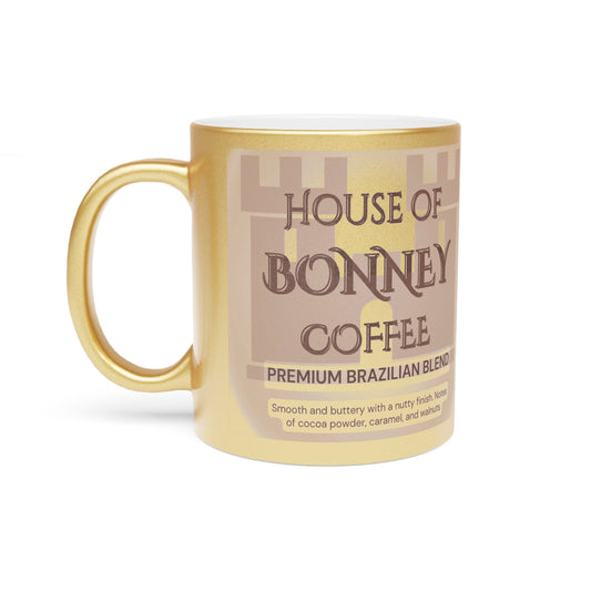 House Of Bonney Metallic Mug (Silver\Gold) 11oz C-Handle