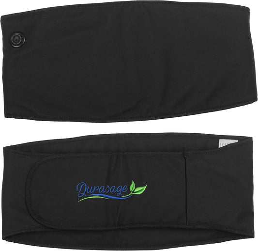 Durasage Cordless Heating Pad for Back Pain Relief – Portable Infrared Waist Belt with 3 Adjustable Heat Settings, USB Rechargeable, Wearable Wrap for Lower Back - Comfort & Lightweight – Black