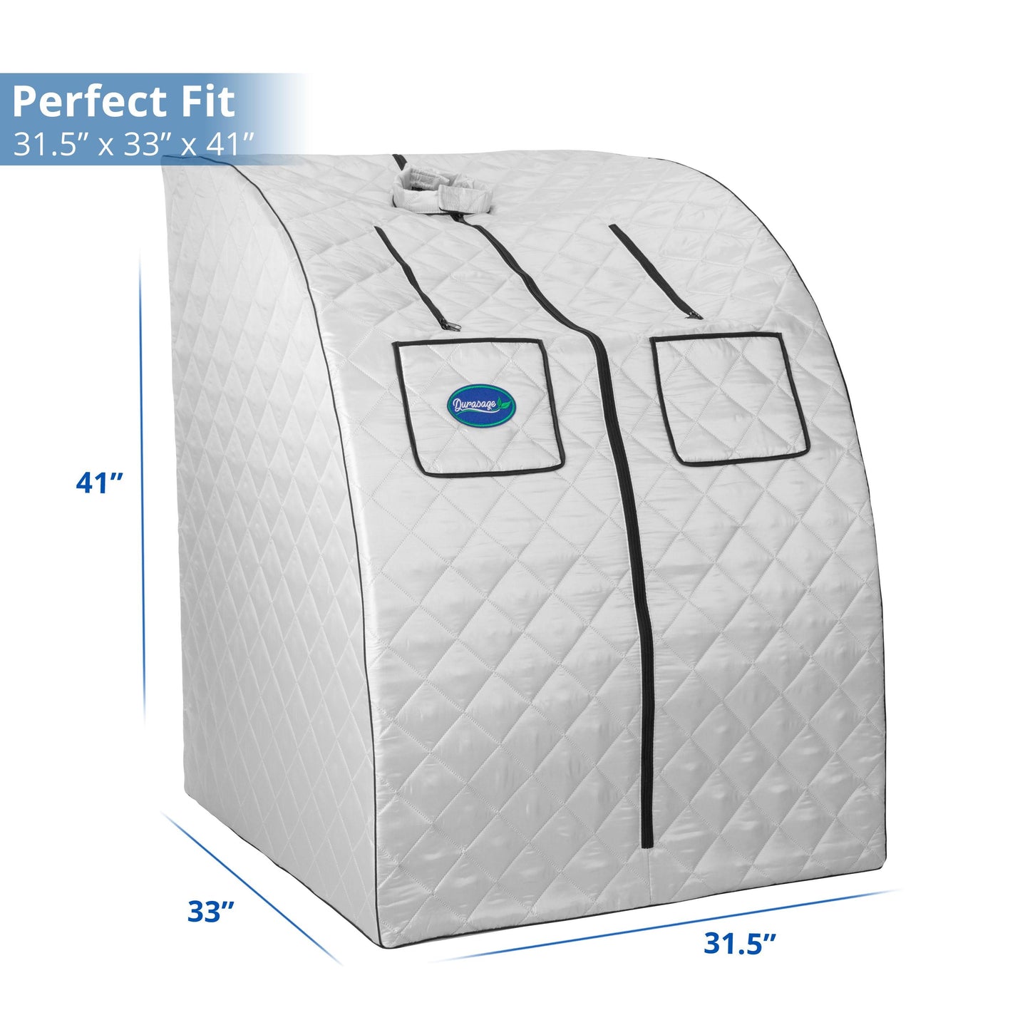 Oversized Portable Steam Sauna for Weight Loss, Detox & Relaxation at Home, Chair Included - Silver