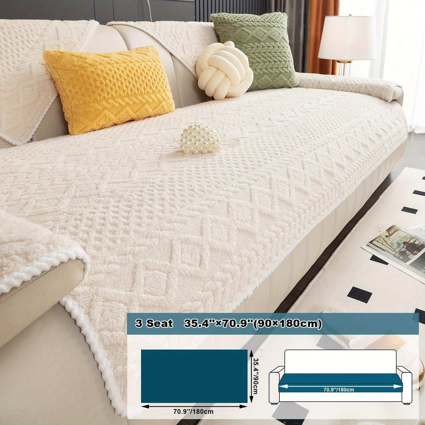 Pet-Friendly Couch Cover for Dogs, Non-Slip & Breathable