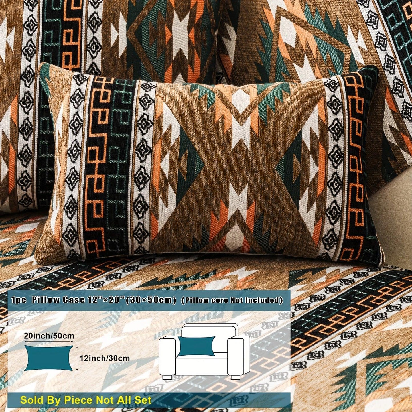 Boho Couch Cover - Chic Snow Chenille Sofa Slipcover