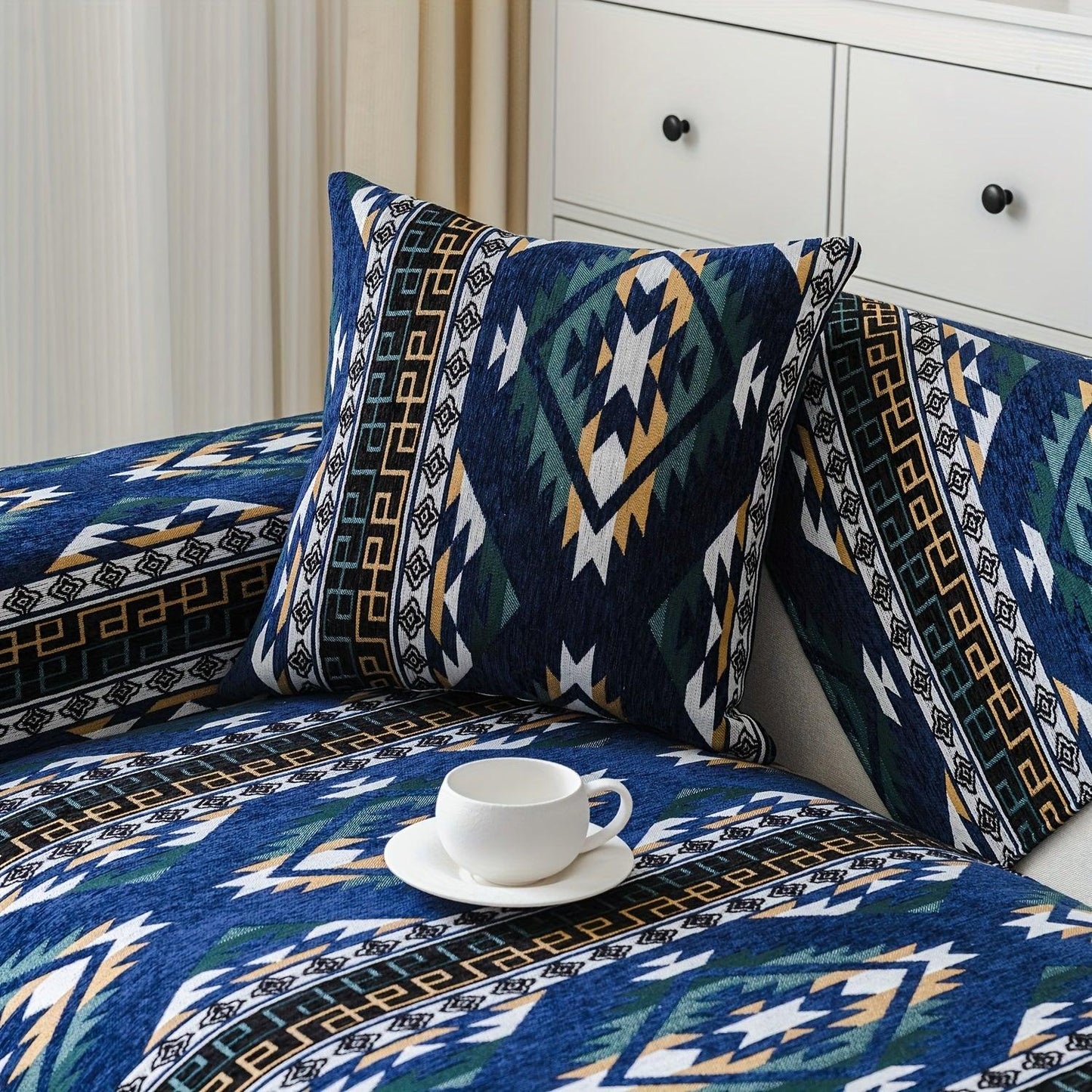 Linen Couch Slipcover | Boho Dog Proof Couch Slipcovers for All-Season