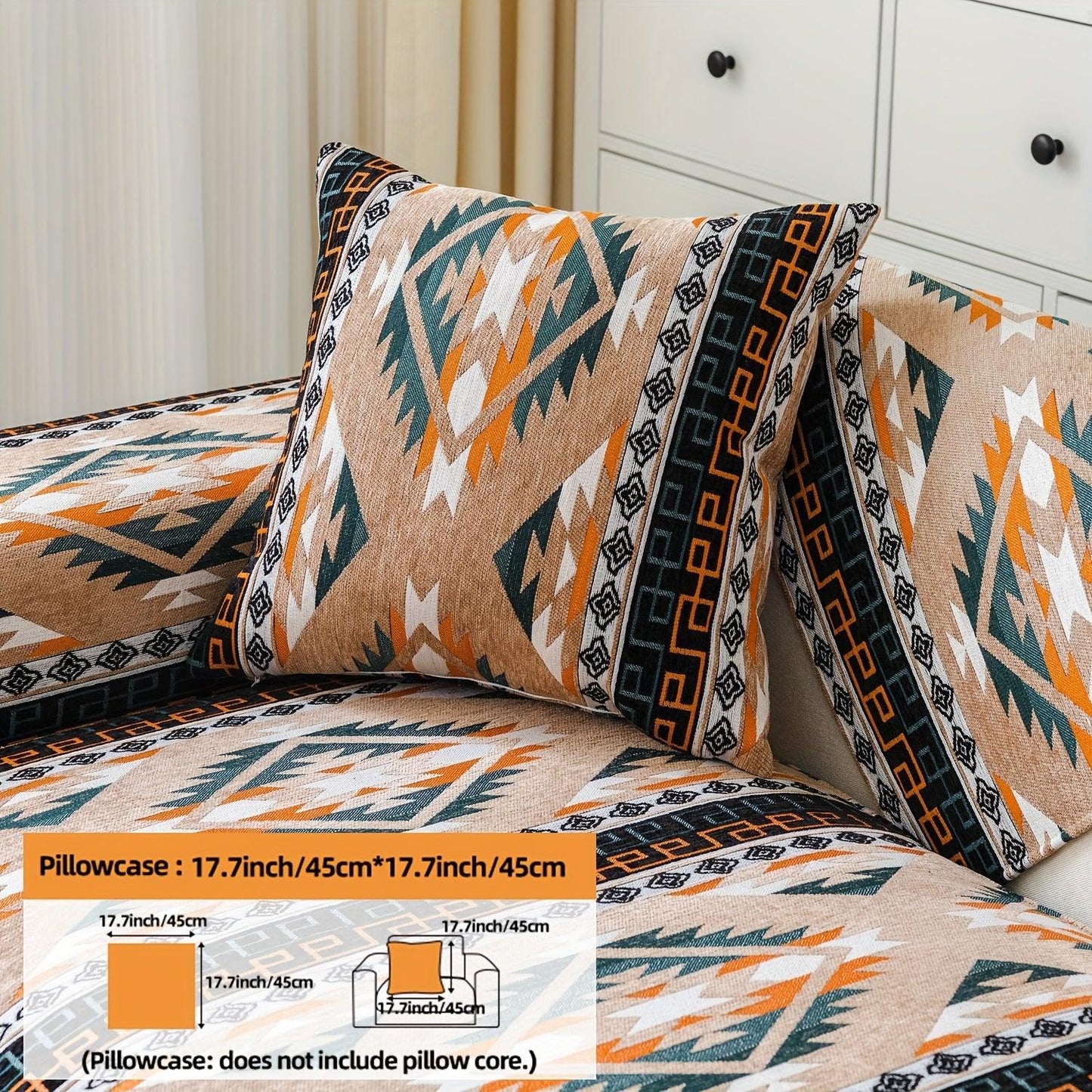 Linen Couch Slipcover | Boho Dog Proof Couch Slipcovers for All-Season