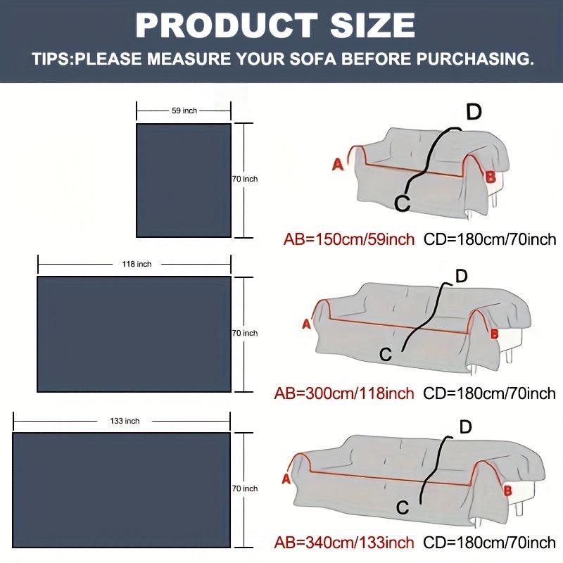 Linen Sofa Cover | Floral Tassel Throw, Pet-Friendly & Non-Slip