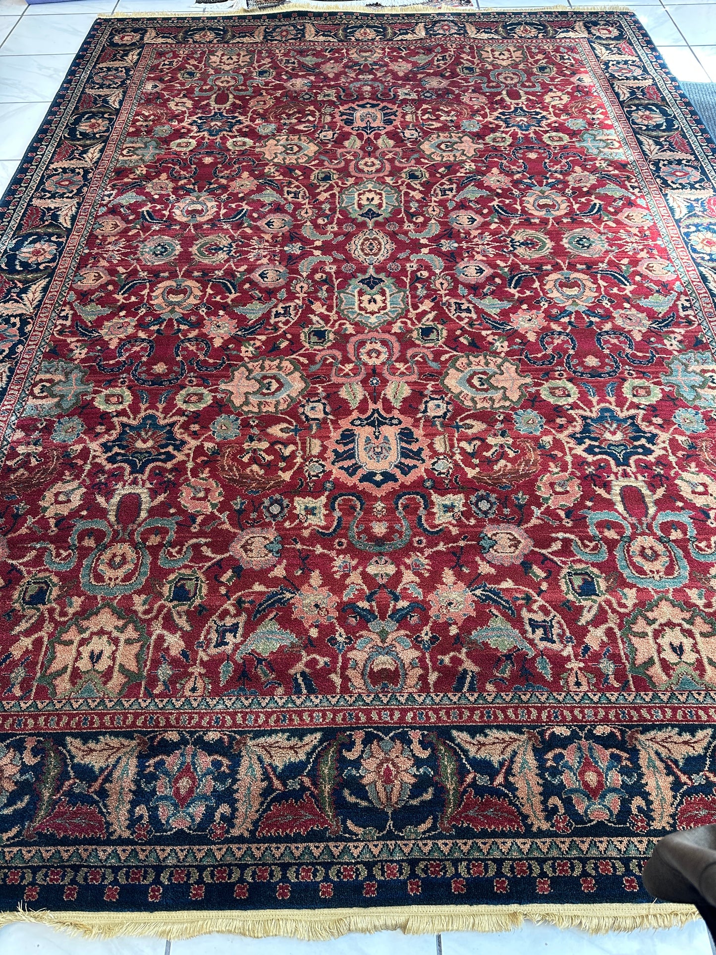 Karastan Samovar Teawash Wool Rug – 8’8” x 12’ – Vintage Elegance, Excellent Condition