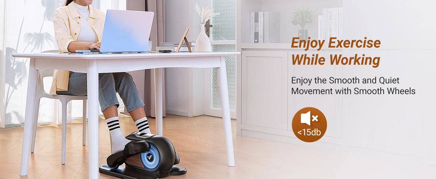 MERACH E32 Luxe Motion Elliptical – Whisper-Quiet Under Desk Trainer with Digital Display & 12-Speed Adaptive Flow