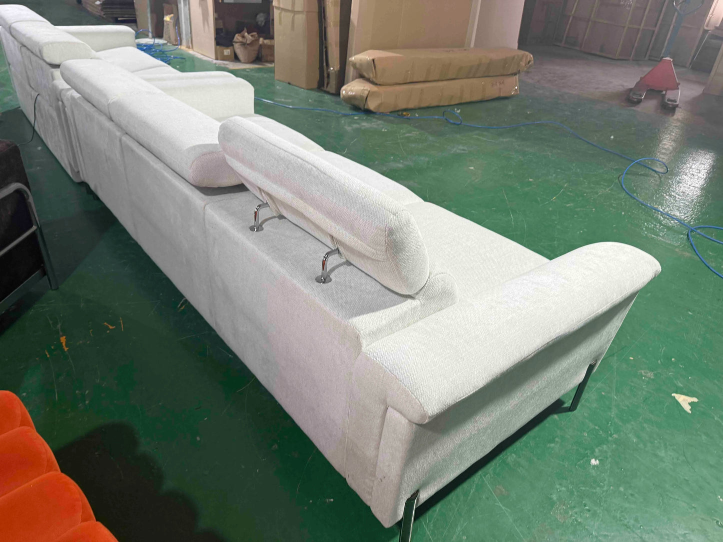 Disen Équilibré Electric Recliner Sofa – Italian Minimalist Dual-Seat Fabric Sofa Bed with Glide Motion & Infinite Positioning