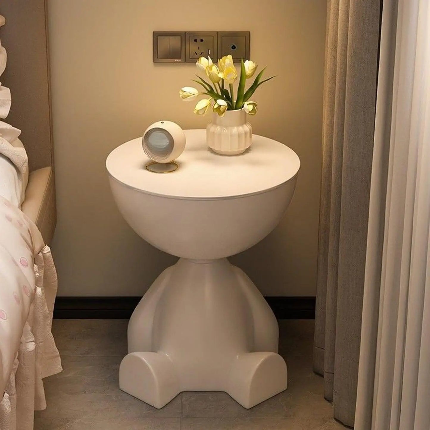 CozyBear Modern Mini Coffee Table – The Cutest Nordic Side Table for Living Rooms, Bedrooms & Balconies