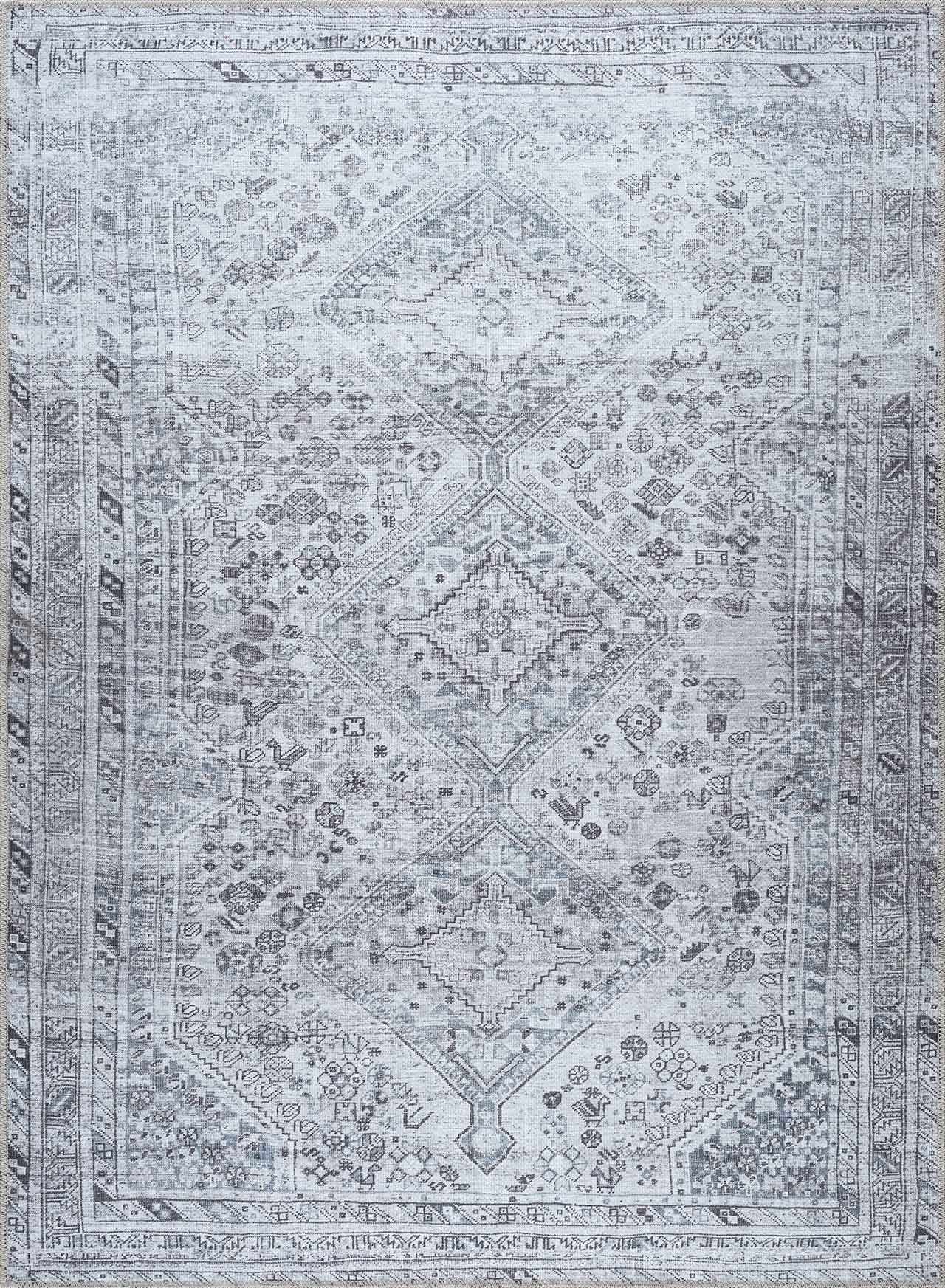 Barny Gray Denim Washable Rug