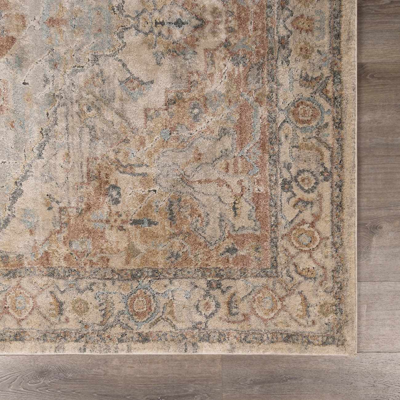 Vaeda Blue & Beige Thick Luxe Rug