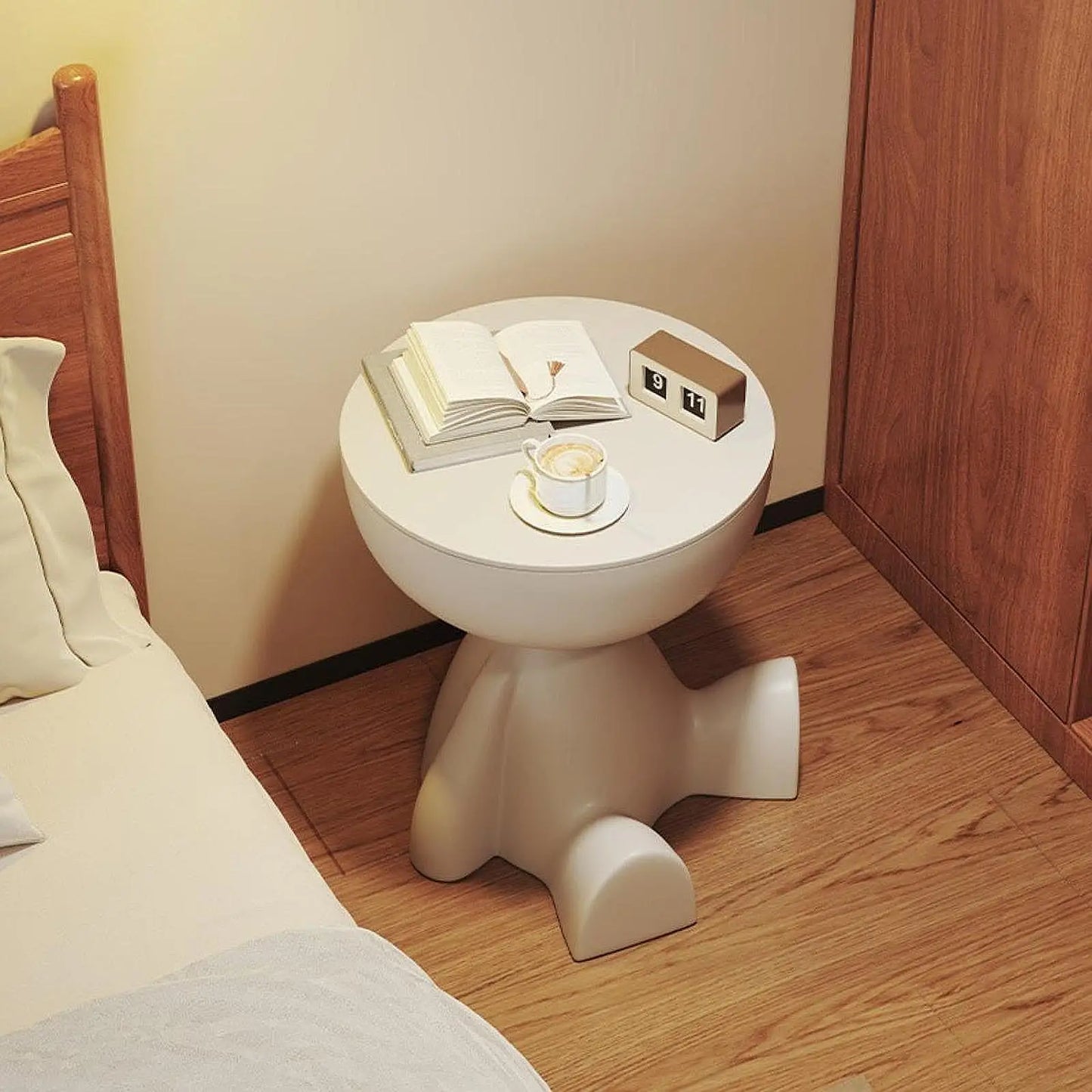 CozyBear Modern Mini Coffee Table – The Cutest Nordic Side Table for Living Rooms, Bedrooms & Balconies