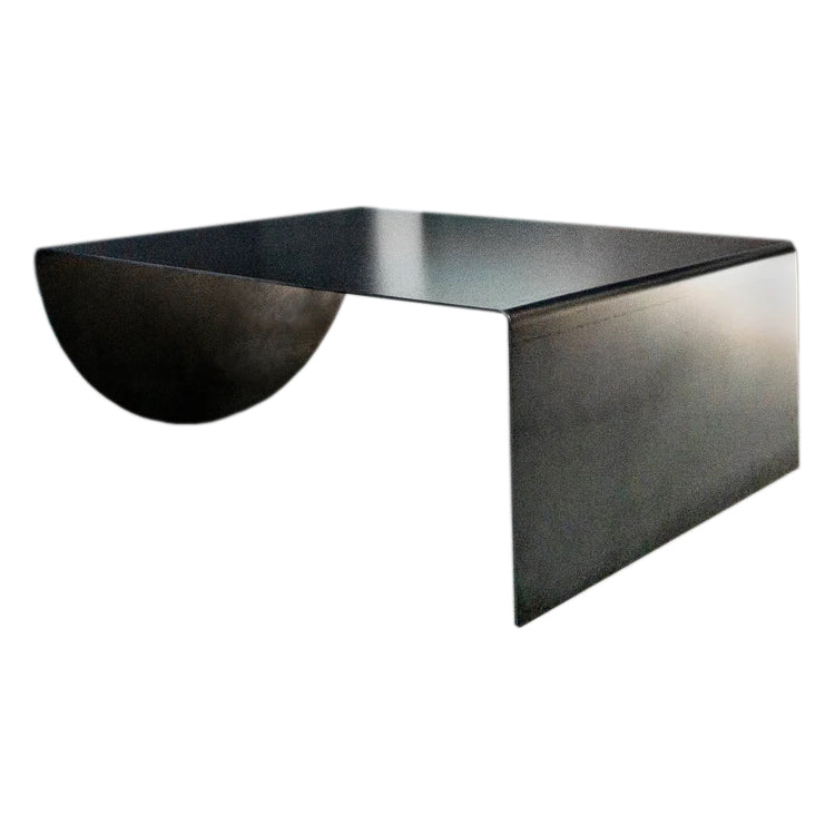 Asymmetrical Metal Coffee Table Heavy Duty Raw Steel