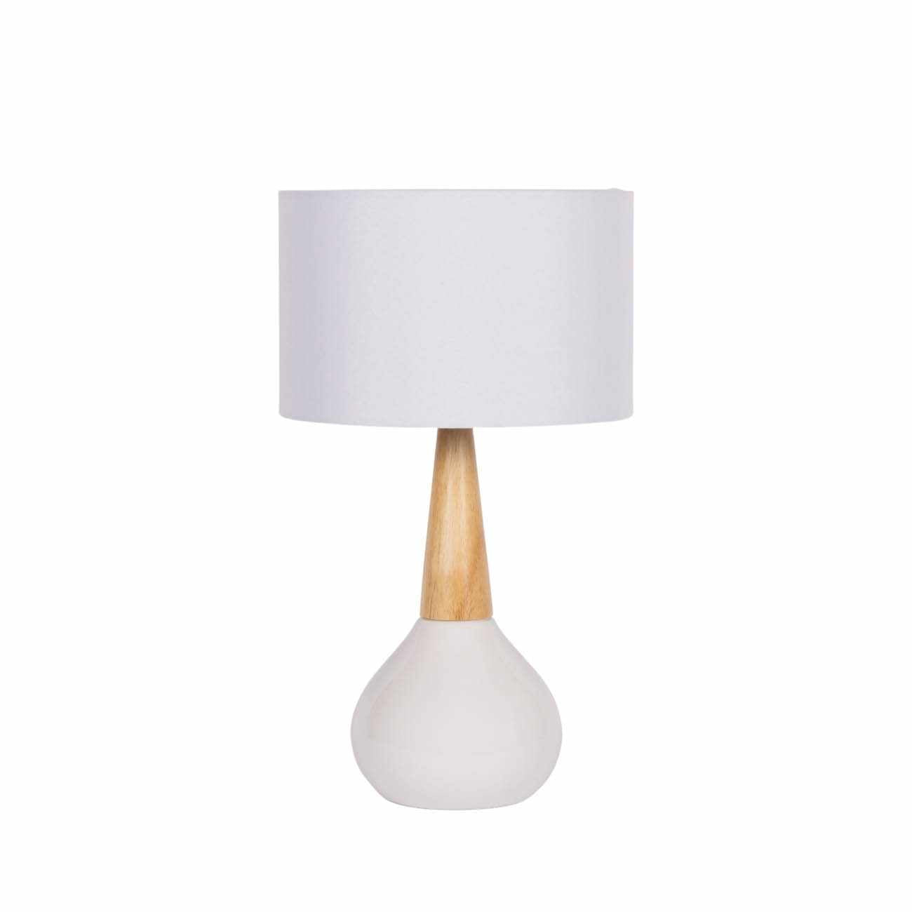 Baugo White Ceramic Table Lamp