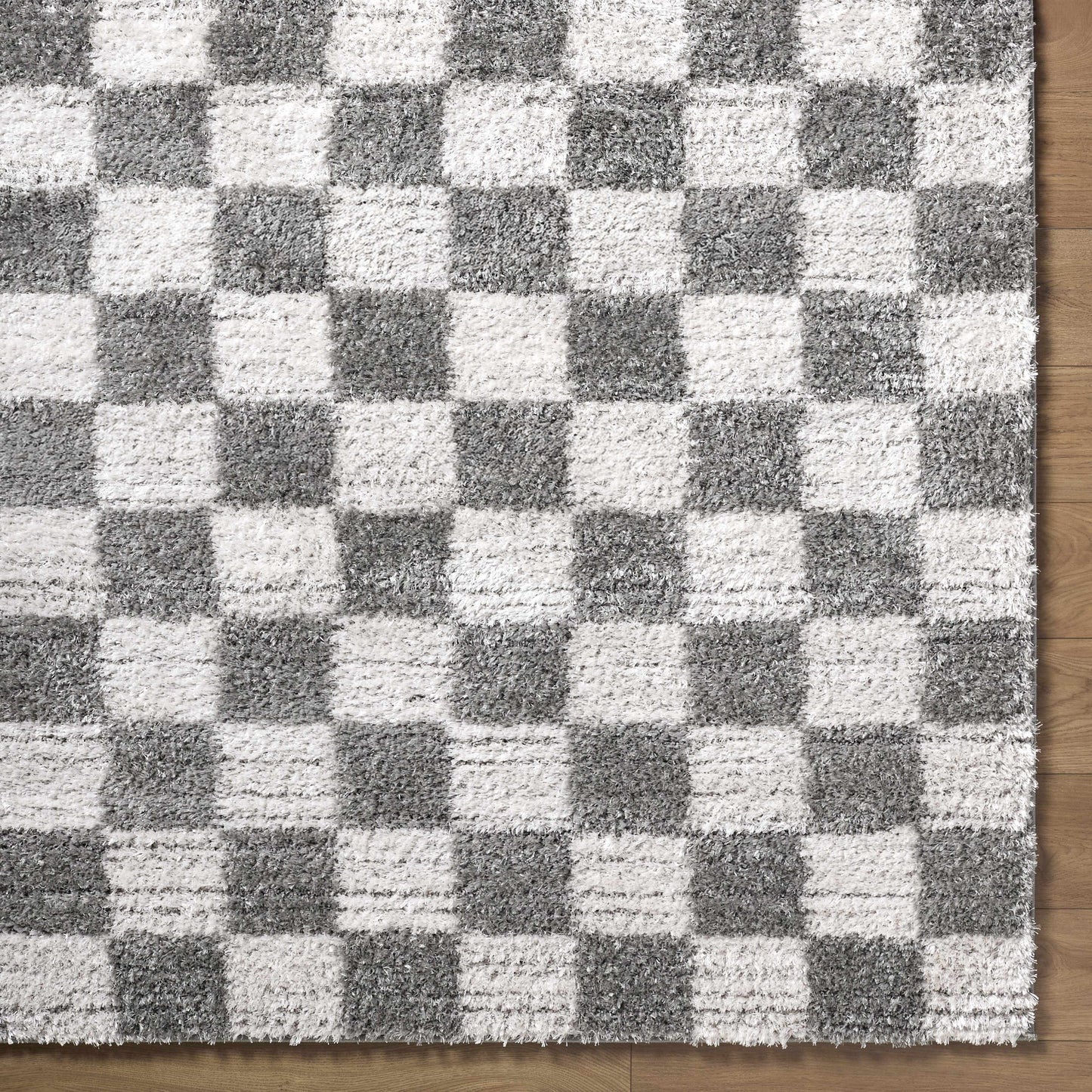 Belita Charcoal Luxe Shag Area Rug