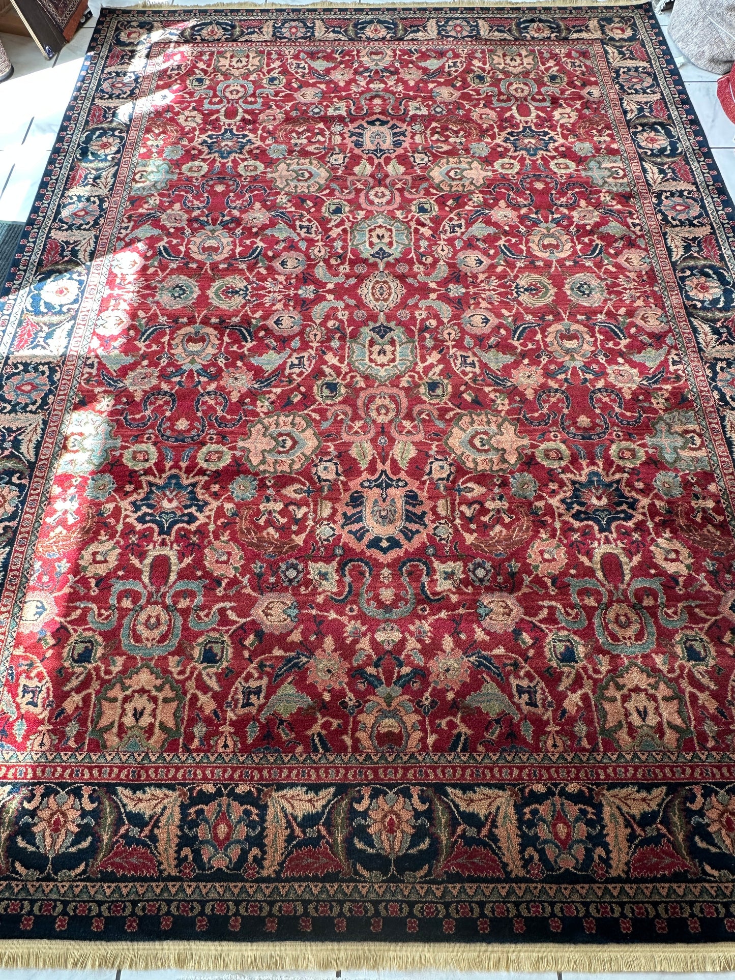 Karastan Samovar Teawash Wool Rug – 8’8” x 12’ – Vintage Elegance, Excellent Condition