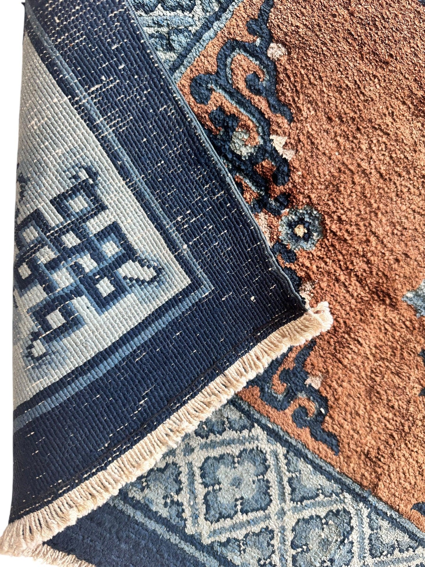 Hand-Knotted Chinese Silk Peking Rug – 3’ x 5’ – Luxurious Floral Design