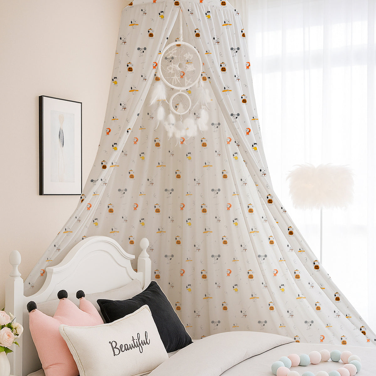 Cartoon Snoopy Printed Canopy