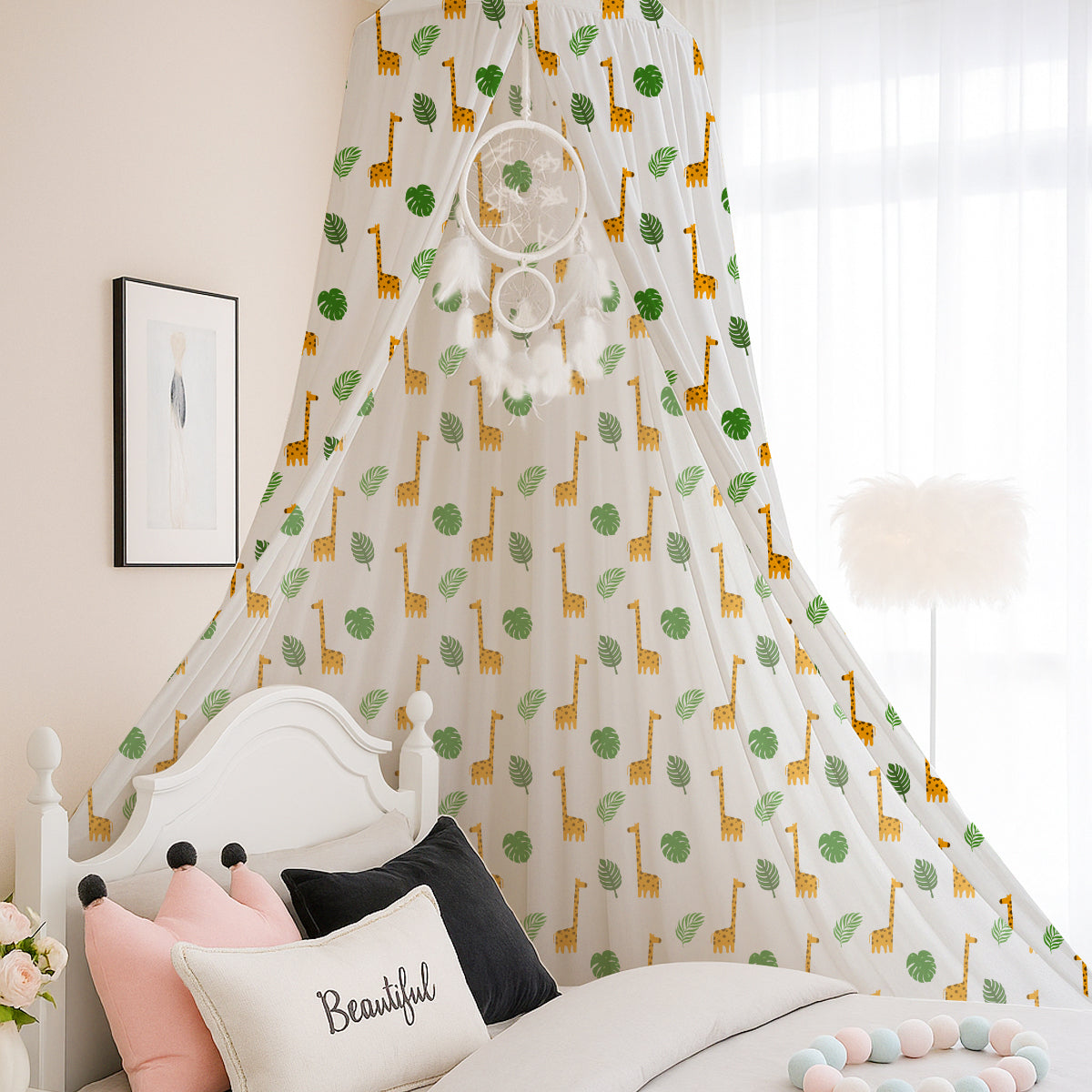 Cute Giraffe Printed Canopy