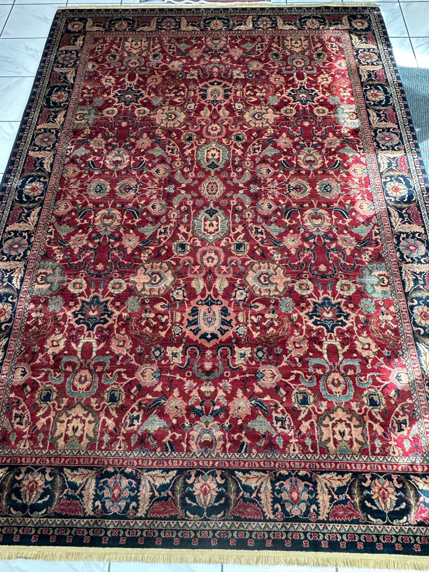 Karastan Samovar Teawash Wool Rug – 8’8” x 12’ – Vintage Elegance, Excellent Condition