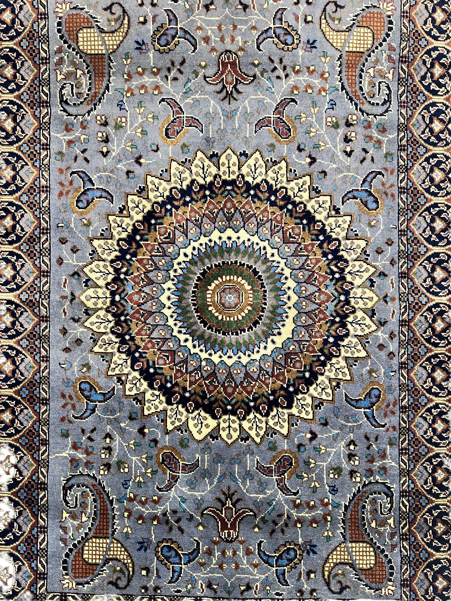 Hand-Knotted Parak Rug – Gray, 40” x 60” | Afghan Wool Rug