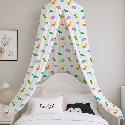 Dinosaur & Rainbow Printed Canopy