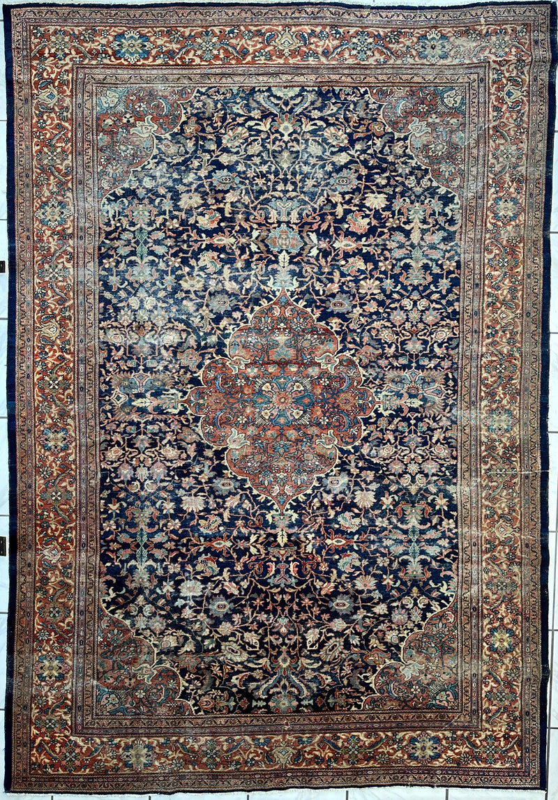 Antique Persian Mahal Rug 8’3”x12’ - Circa 1900 Treasure