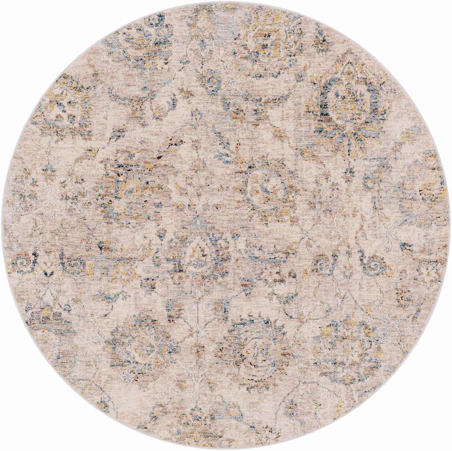 Morinville Teal Floral Rug