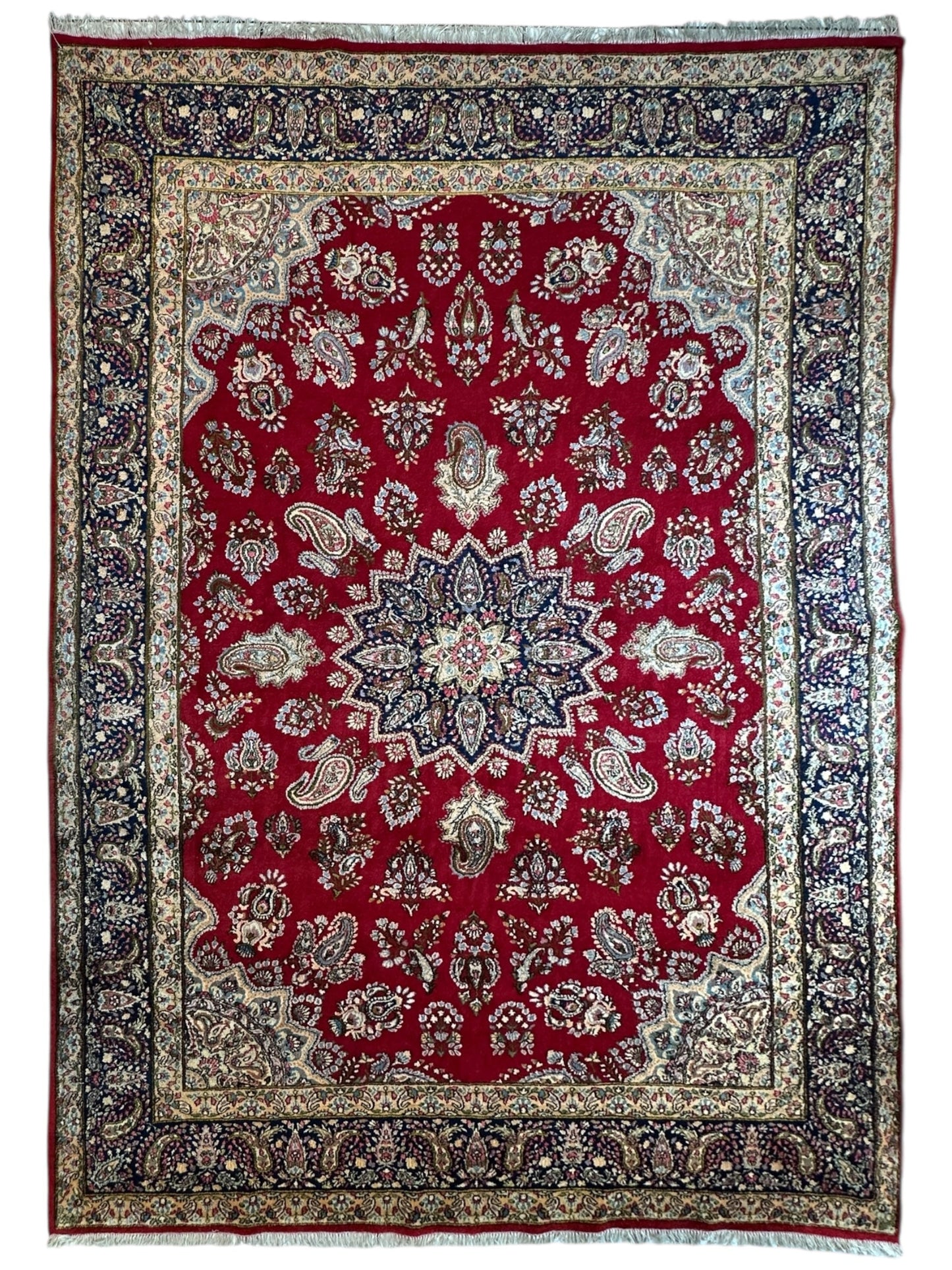 Vintage Kirman Persian Rug | 9’9” x 14’ | Thick Full-Pile Wool | Circa 1960 | K2029