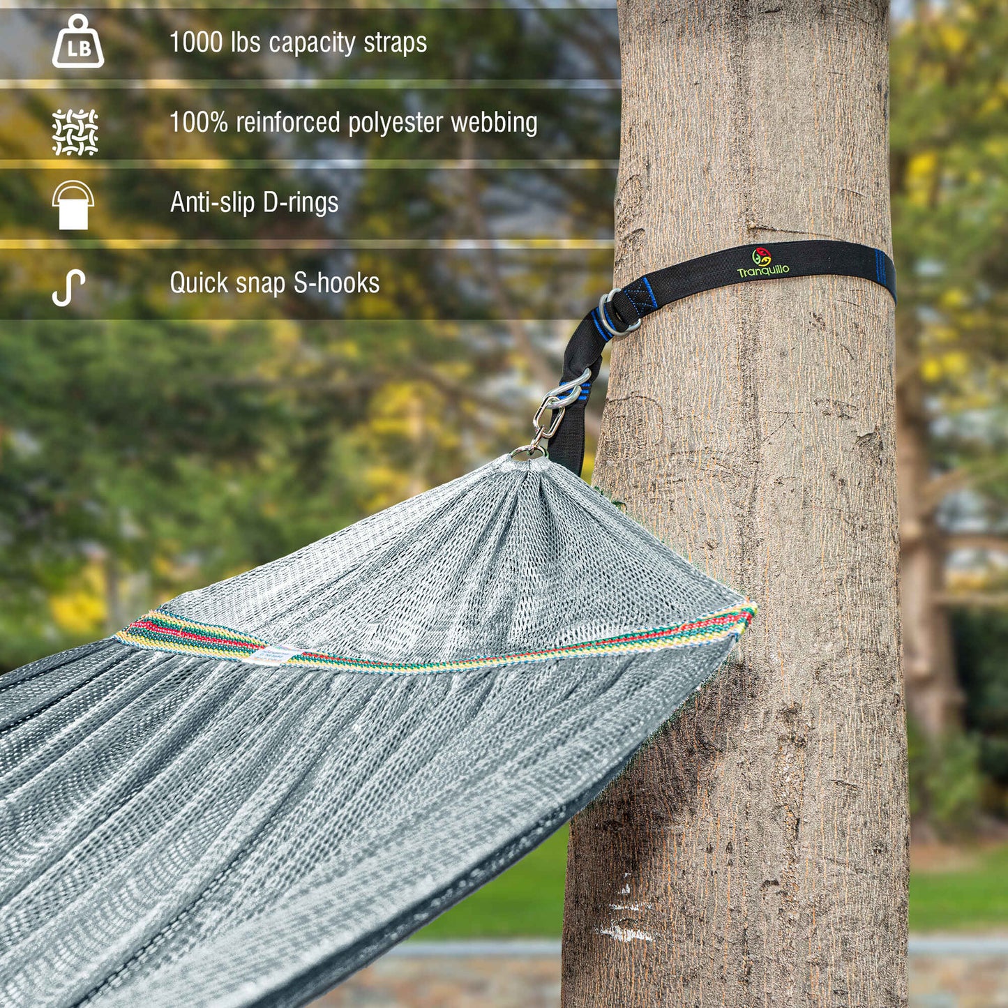 Tranquillo Universal 2-Person Double Hammock for Ultimate Relaxation