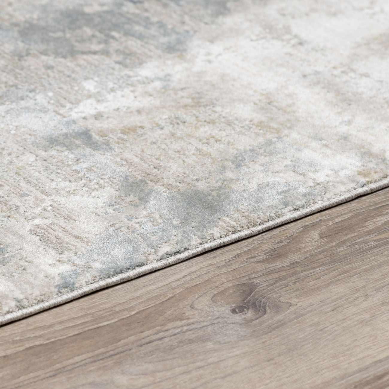 Fallin Gray Abstract Striped Luxe Rug