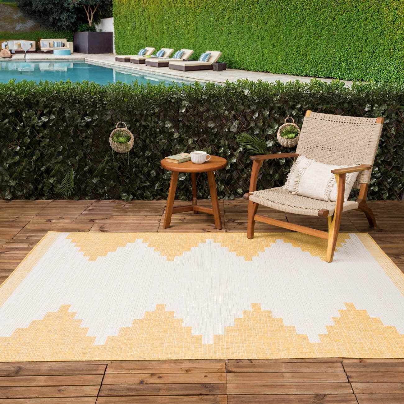 Djugun Yellow Outdoor Rug