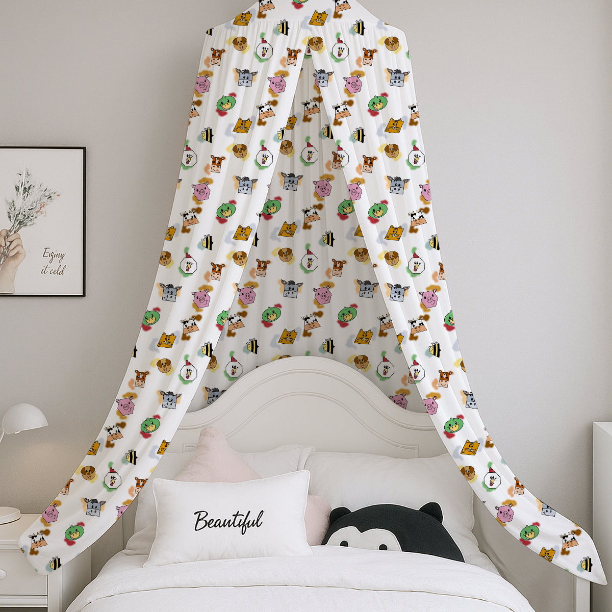 Farm Animals Printed Canopy