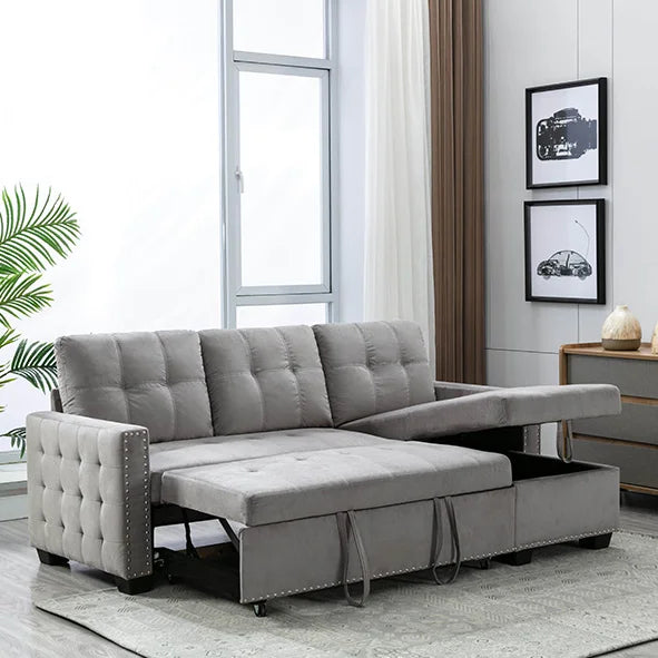 The House of Bonney Marais Recliner Sofa — Triple-Chic Manual Lounge in Mocha Drift Fabric