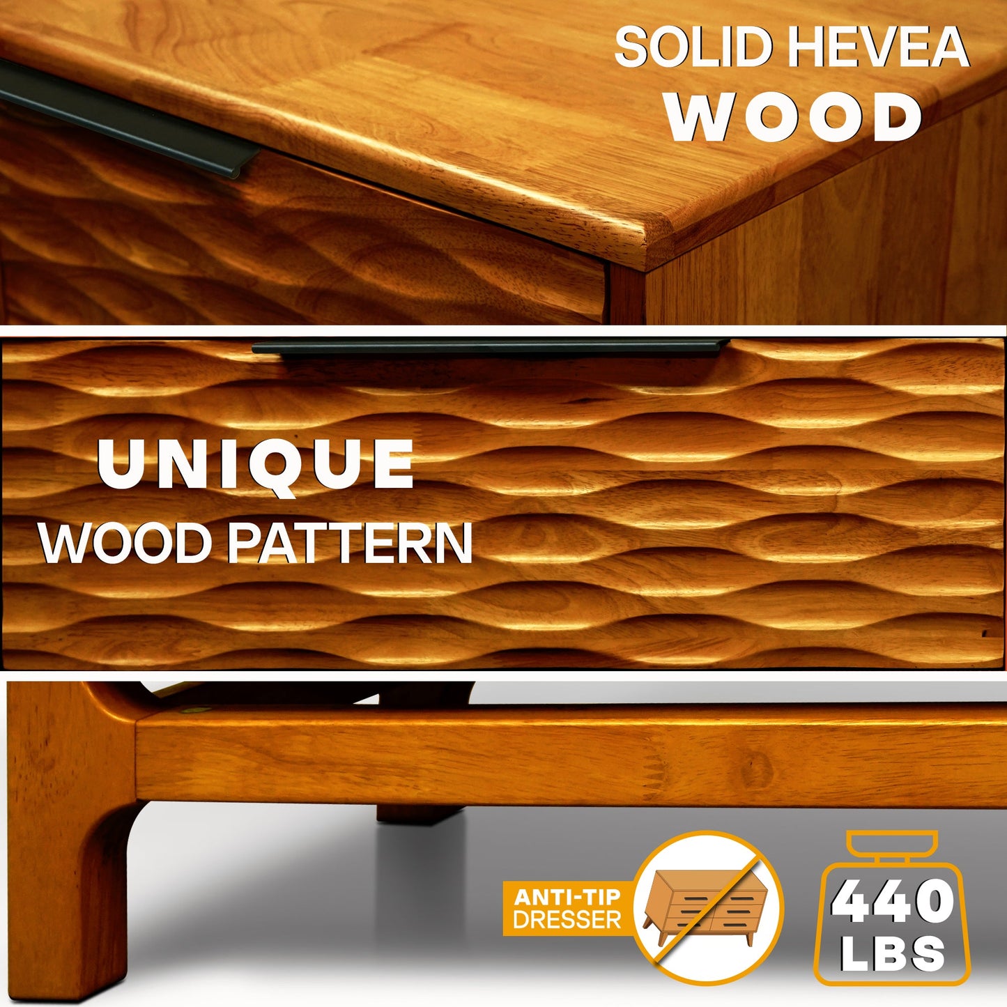 Acacia Elara Dresser with 6 Drawers for Stylish Storage Solutions